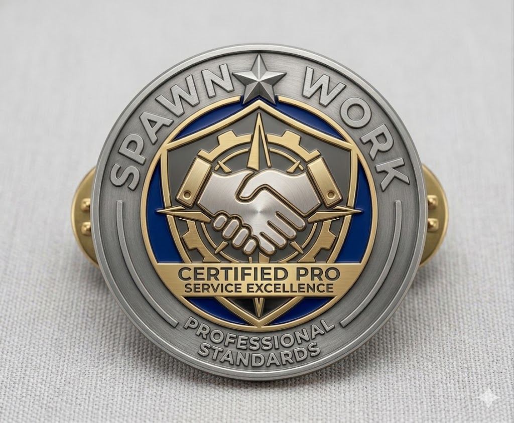 SpawnWork Certified Pro badge for professional service standards